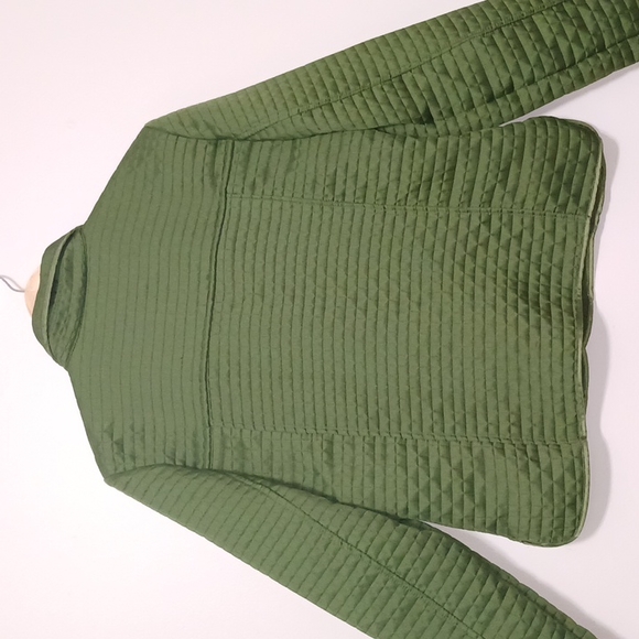 Robert Louis Jacket Emerald Green zippered pockets   5 Button closure Collar - Picture 3 of 4